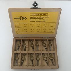 Bergeon 30472 Swiss Horology Watch Winding Key Set Complete Watchmaker Tool Set