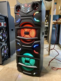 Equipo con dos bocinas 12” bola de disco /Bluetooth speaker with two 12”woofer