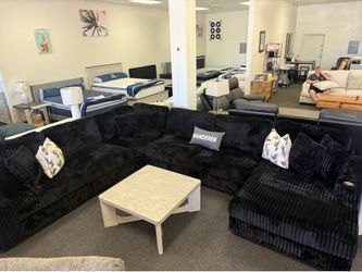 Extra large corduroy sectional