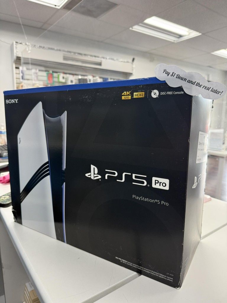 Sony Playstation 5 Pro New - Pay $1 To Take It Home Today and pay the rest later.