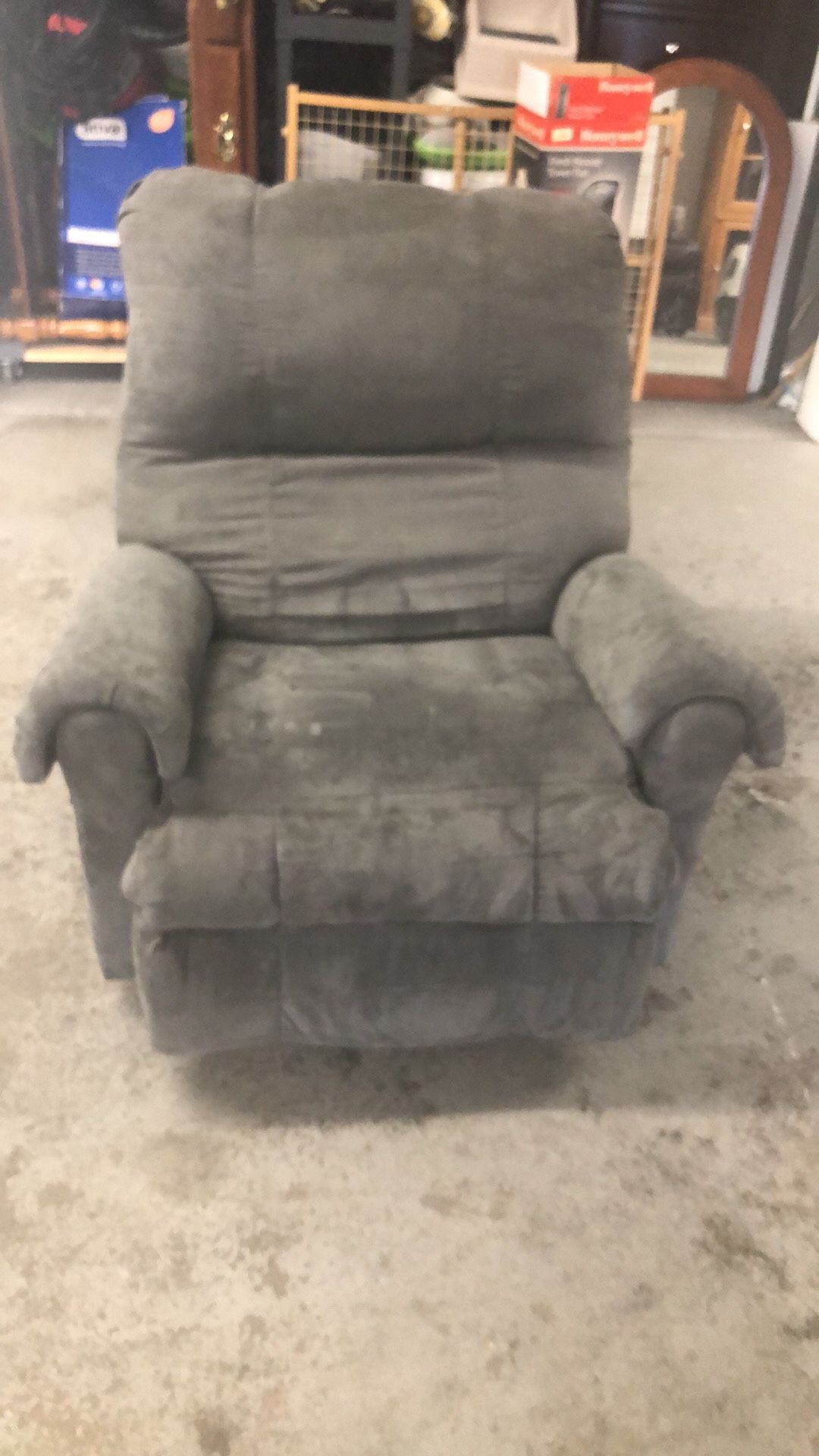 Dark gray living room recliner good condition