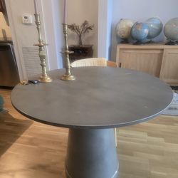 Grey concrete dining or kitchen table