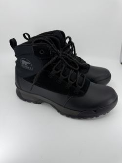 Sorel Men's Black Lace Up Waterproof Boots Size 9.5
