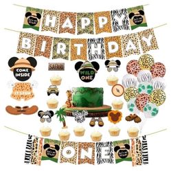 Safari Mickey Birthday Decorations 