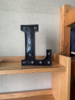 Black Marquee Letter L Light