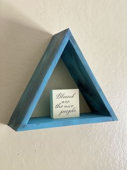 Triangle Shelves, Wood Burnt, Reclaimed Wood.
