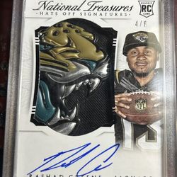 National treasures Rashad Greene jumbo patch on Card auto rookie 4/6