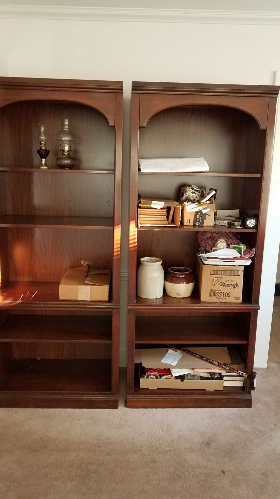 Bookshelves and Media Cabinet (3 Pieces)