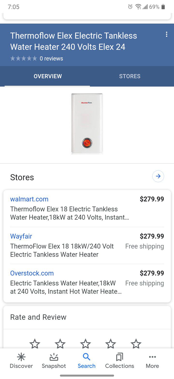 Thermo flow tankless water heater