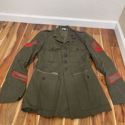 Men's USMC Service Alpha Coat Green Jacket Size 40R