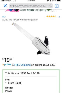 Power window regulator passenger side