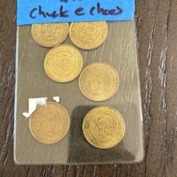 Lot Of Six Chuck E. Cheese Tokens Arcade Video Game