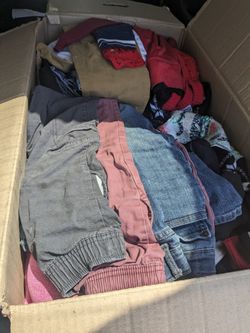 Large Box Of Kids Clothes