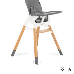 Brand New Dream On Me Nibble Wooden Compact High Chair in Light Grey