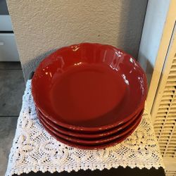 Princess House Bowls Grandes Rojos Para Pasta De Pavilion.