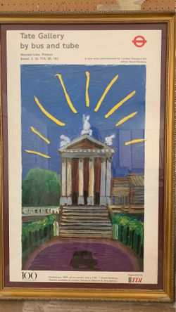 1997 Dave Hockney London transportation and museum in Tate Gallery