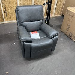 New Recliner with Dual USB Port, Charcoal Velvet See Picture For Dimensions 