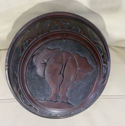 African hand-carved tribal art likely crafted from a dense Rosewood 13in