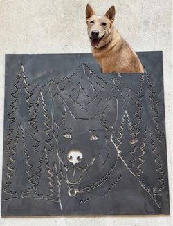 Custom CnC plasma cut dog designs
