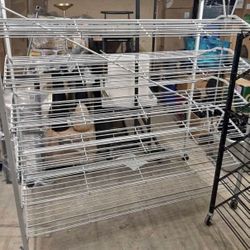 Rolling folding retail heavy duty shoe racks store fixture