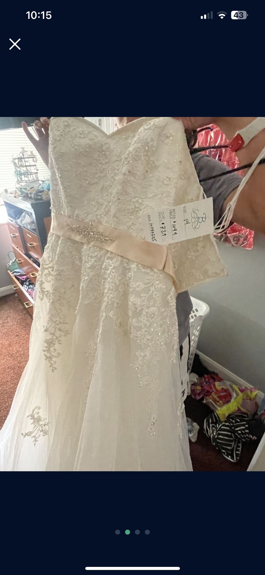 New Wedding Dress Size 14 Medium
