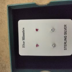 Sterling Silver Studs 2 Pair