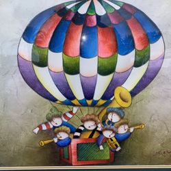 Joyce RoyBal Musicians Hot Air Balloon Oil Canvas Painting