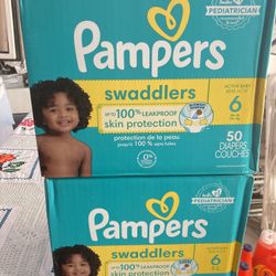 pampers  SIZE   6      100    pañales