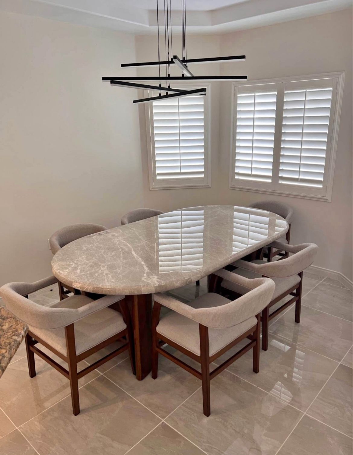 Oval Dining Table Set With Chairs