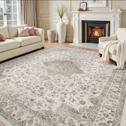 5'x7' Washable Brown Vintage Rug