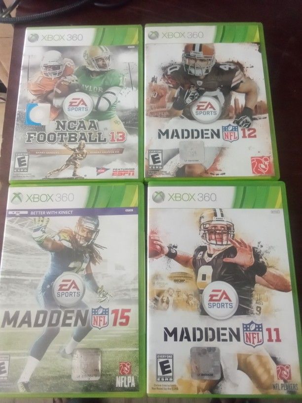 XBOX 360 FOOTBALL GAMES BUNDLE $100 FINAL PRICE SAME DAY SHIPPING 