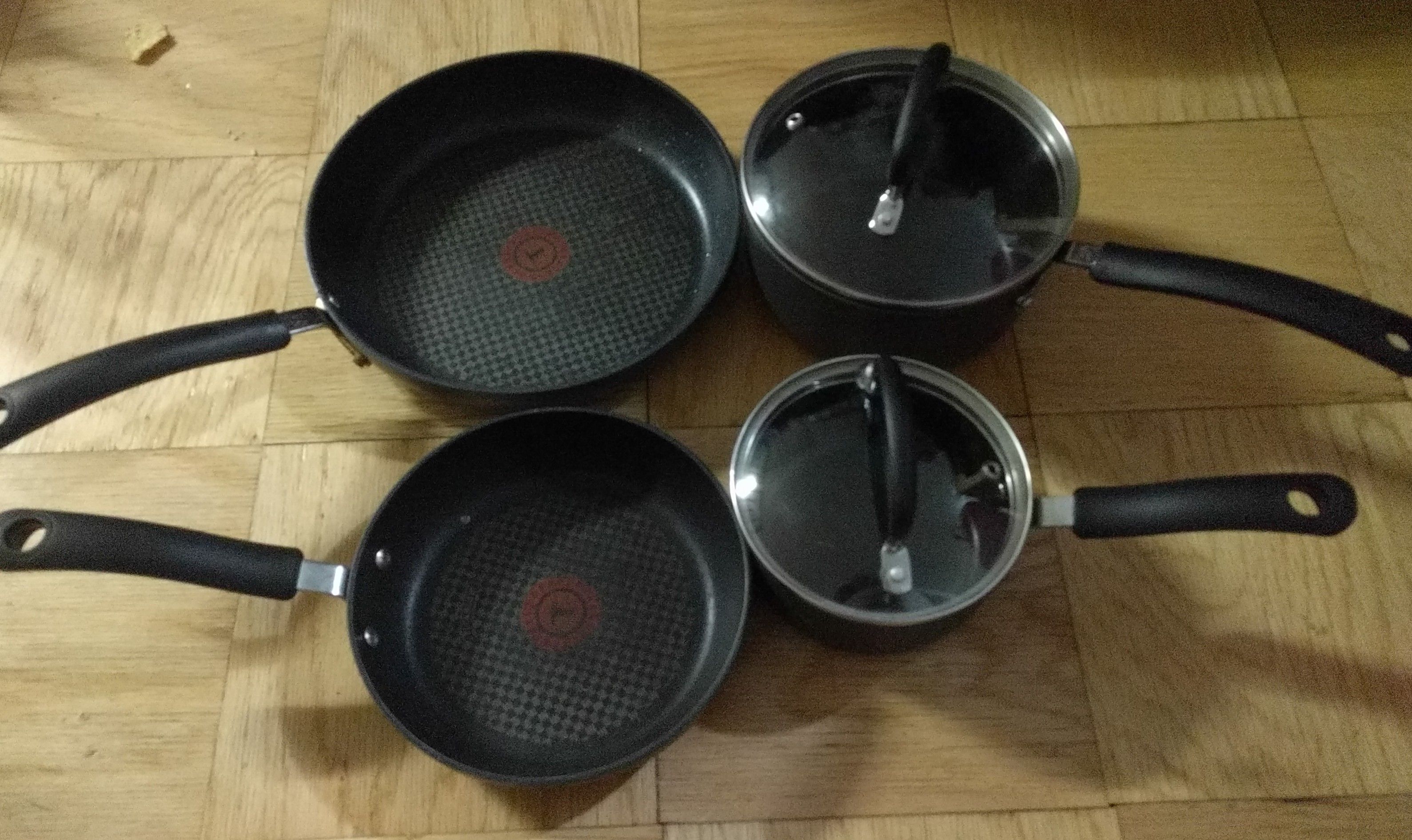 Tfal frying pan cooking pan titanium non stick set