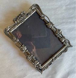 Vintage 5x7 Weston Gallery Ornate Pewter Metal Picture Frame