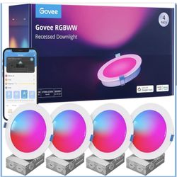 Govee 6” Smart Recessed Lights, USED