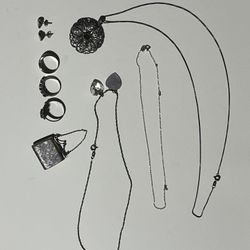 Vintage Sterling Silver Jewlery Lot
