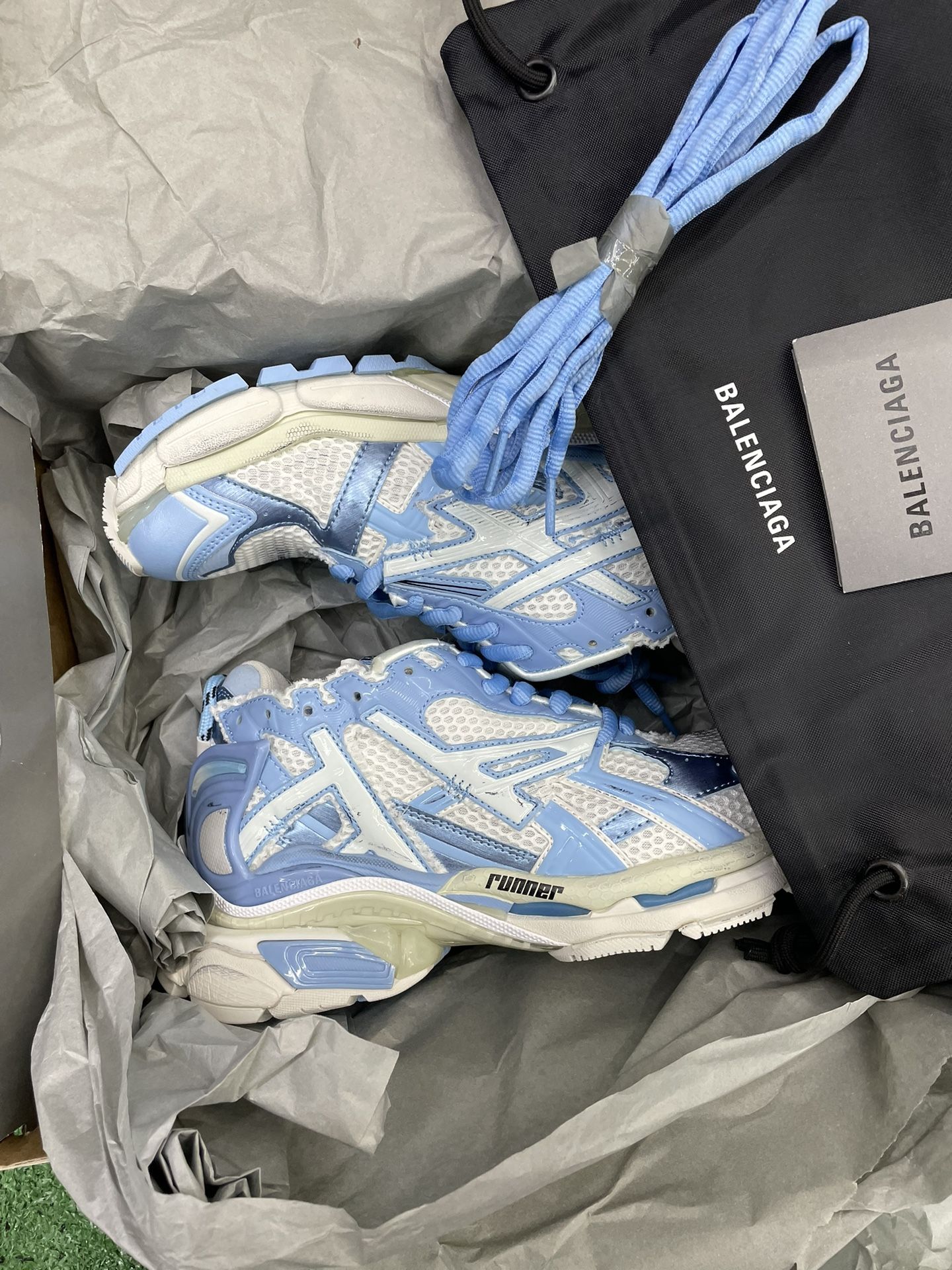 Balenciaga Track Runners Light Blue