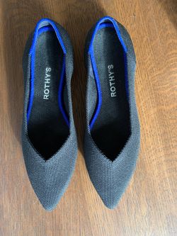 Rothys Rothy's Black Flat Round Toe Women's The Point Size 8