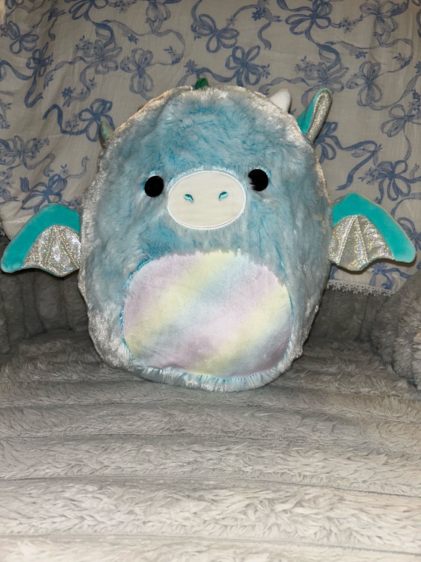 Lorelai the Blue Rainbow Bellied Fuzzamallow Squishmallow