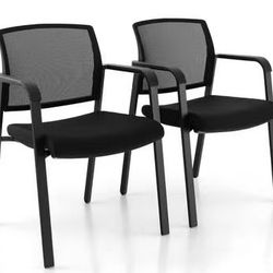 😀 CLATINA Stacking Armless Office Waiting Room Chair with Wheels, Stackable Mesh Guest Reception Desk Chairs with Adjustable Backrest for Conference 