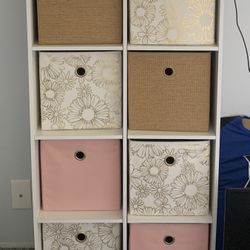 8 Cube Organizer Shelf White