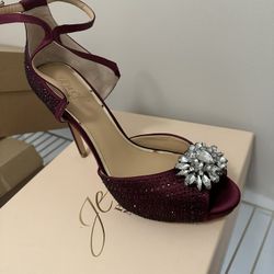 Badgley mischka shop burgundy shoes