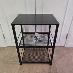 Brand New Black Industrial End Table 