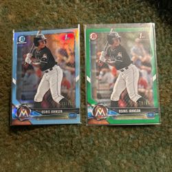 Miami Marlins Baseball Cards Ft. ‘18 Bowman Chrome Prospect /402 Bowman /99 ‘23 Topps Heritage Chrome /999 