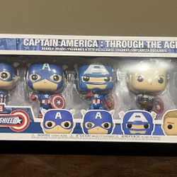 Exclusive Funko Pop Captain America:Through The Ages