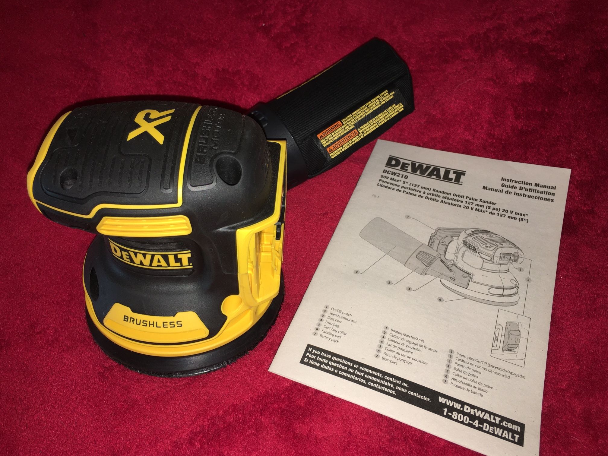 Dewalt 7 speed Random Orbital Sander 5” DCW210
