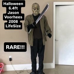 Halloween 6.4ft Tall Jason Voorhees Animatronic LifeSize Prop Decoration Collectible (RARE 2008)