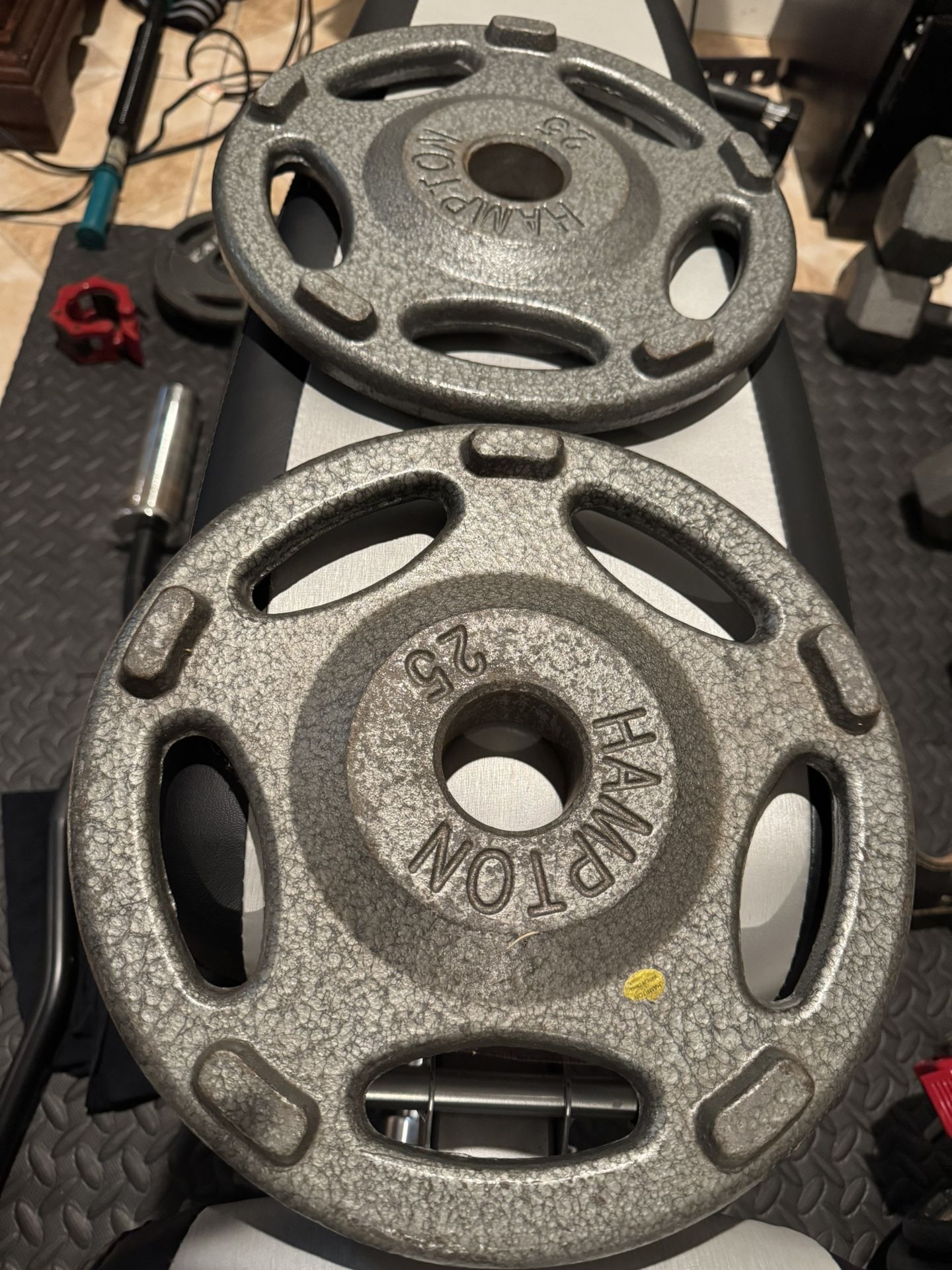 🏋️♂️ 2 x 25 LB Weight Plates – Standard 2”