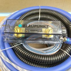 BLAUPUNKT 0 GAUGE CCA 5000W CAR AMPLIFIER INSTALL WIRE KIT  ( BRAND NEW PRICE IS LOWEST INSTALL NOT AVAILABLE  )