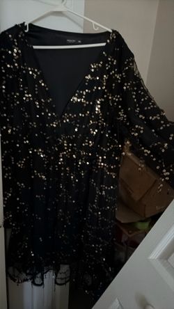 Beautiful black and gold sequin