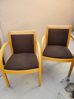 Genuine pinewood chairs.